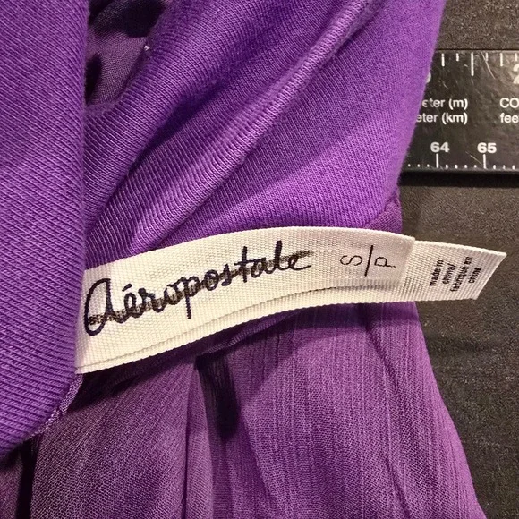 Aeropostale Purple High Low Mini Skirt Womens Small Sheer Layered Boho Fairycore - Picture 3 of 9